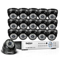 [Better Than 1080N] TMEZON HD 1080P 16 Channel AHD DVR Video CCTV Security System with 16 x 2.0MP 2000TVL AHD Cameras 65ft Night Vision NO HDD