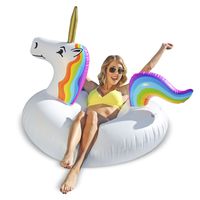 GoFloats Unicorn Pool Float Party Tube Inflatable - Adults & Kids Sizes