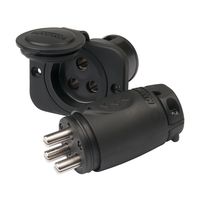 Marinco Black 12VCPS3 Trolling Motor Plug/Receptacle