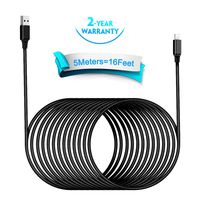 Phone Charger Nylon Braided Fast Charging Cable Cord USB Cable Charger 16Ft Extra Long Data Sync Transfer Wall Charger Compatible with Phone XS  Phone XS/X/RX/Xs Max/8/8 Plus/7 Plus/6s/6s Plus/6/5,Pad