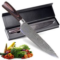 Professional Chef Knife, 8 Inch Pro Kitchen Knife, German High Carbon Stainless Steel Knife with Ergonomic Handle