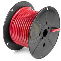 Spartan Power 100 Feet Red 4 AWG Battery Cable Made in The USA UL Listed 100% Pure Cooper Wire