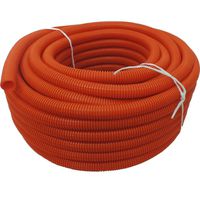 (1 1/2" Dia. x 100 ft, Orange) HydroMaxx Flexible Polyethylene LDPE Non-Split Corrugated Wire Loom Tubing