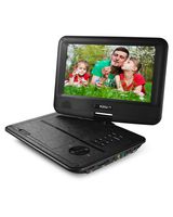 FOYU Portable DVD Player with Swivel Angle Adjustable Display Screen, Built-in Rechargeable Battery, Personal DVD players with car headrest case (9.8 Inches)