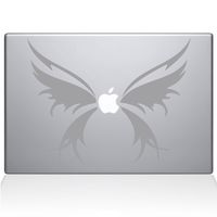 The Decal Guru 1031-MAC-13A-S Butterfly Wings Vinyl Sticker, 13" Macbook Air, Silver