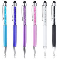 6Pack 2 in 1 Slim Stylus and Ink Ballpoint Pen for Capacitive Touch Screen iPhone 4S 5 5S 5C 6 6 6S Plus iPad 2 3 4 Pro iPad mini Air Samsung HTC LG (6-Pack Mixed Colours)