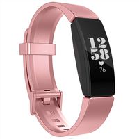 adepoy Compatible with Fitbit Inspire HR Bands for Women Men, Sports Soft Replacement Wristband for Fitbit Inspire/Inspire HR/Ace 2, Rosegold, Small