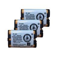 GEILIENERGY GEILIENERGY 3.6v 700mAh HHR-P107 Rechargeable Cordless Phone Battery Compatible with for Panasonic HHR-P107 HHRP107 HHR-P107A HHRP107A Cordless Telephone (Pack of 3)