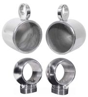 (2) Rockville MAC90S 8" 360 Degree Swivel Marine Wakeboard Tower Speaker Pods