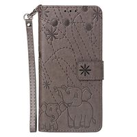 Lomogo Leather Wallet Case for iPhone 6S Plus / 6 Plus with Stand Feature Card Holder Magnetic Closure, Shockproof Flip Case Cover for Apple iPhone 6SPlus / 6Plus - LOYBO470019 Grey