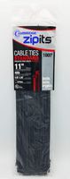 Cambridge ZipIts Cable Ties Zip Ties 11 Inch 40 Lb Standard Duty 100 Pieces UV Black UL Listed Contractor Quality Industrial Strength