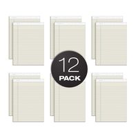 TOPS Prism Writing Pads, 8-1/2" x 11-3/4", Legal Rule, Ivory, Perforated, 50 Sheets, 12 Pack (63130)