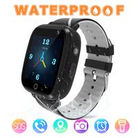 Kids Smart Watch with GPS Tracker - Waterproof Smart Watches with 1.4'' HD Touch Screen SOS Anti - Lost LBS Tracker Camera Flashlight Alarm Clock Voice Chat for Girls Boys Birthday Gifts (01Q11Black)