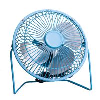 IOQSOF 4 Inch Desk, USB Powered Only (No Battery), Enhanced Airflow, Lower Noise, Two Speeds, Perfect Personal Cooling Fan for Home Office Table, Blue