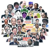 The Office Stickers Pack of 50 Stickers,Laptop Stickers,Computer Stickers,The Office Merchandise,Waterproof Durable Funny Stickers for Laptops,Hydro Flasks, Water Bottles,Travel Case.