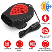 Upgrade Bamoer Portable Car Heater 12v Car Fan Defroster Automobile Heater Warmer and Defroster for Snow Removal Winter Auto Electronic Windscreen Heater Fan Defroster Demister (12V Red)