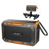 Portable Bluetooth Speakers IPX6 Waterproof Dustproof Shockproof Superior 3D Stereo Speakers with Dual-Driver and Built-in Mic Wireless Speakers 33-Foot Bluetooth Range Portable Speaker ... (Orange)