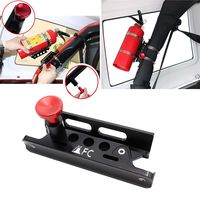 (1-Year Warranty) Universal Aluminum Adjustable Roll Bar Fire Extinguisher Mount Bottle Holder For Jeep Wrangler TJ JK JKU JL UTV Polaris RZR Ranger tractors