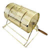 YH Poker Deluxe 11" x 8" Brass Plated Raffle Drawing Ticket Drum Holds 2500 Drawing Tickets Spinning Lottery