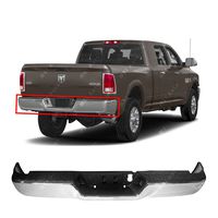MBI AUTO - Chrome, Steel Rear Step Bumper Complete Assembly for 2013-2018 RAM 2500 3500 13-18, CH1103128