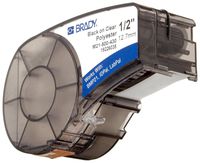 Brady M21-500-430 21' Length, 0.5" Width, B-430 Clear Polyester, Black On Clear Color, BMP 21 Mobile Printer ID PAL And LABPAL Printer Label