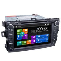 Corolla Car Stereo DVD Player-Double Din in-Dash, Multimedia Receiver with 8 Inches Touchscreen, Built-in Bluetooth, GPS Navi, USB Port, SD, AUX Input, Radio Receiver, Applicable Models: 2007-2011 (A)