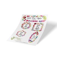 Zeta Tau Alpha Sorority Water Color Flowers Floral Sticker Decal Laptop Water Bottle Car Zeta (Sheet - WC Floral)