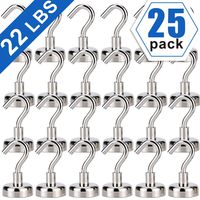 22Lbs Magnetic Hooks for Cruise, Grill, Towel, Indoor Hanging, Home, Kitchen, Workplace, Office and Garage - 25 Pack