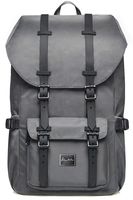 KAUKKO Laptop Outdoor Backpack Travel Hiking Camping Rucksack Casual College Daypack Fits 15" (Nylon Grey)