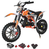 X-PRO Bolt 50cc Dirt Bike Gas Dirt Bike Kids Dirt Bikes Pit Bikes Youth Dirt Pitbike 50cc Mini Dirt Bike with Gloves, Goggle and Handgrip,Orange