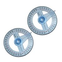 LGEGE 2pcs 360 Degree Swing Arm Protractor