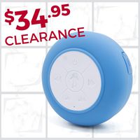 Splash Tunes Pro Shower Speaker - Ultimate Shower Speaker That is Portable, Hands Free, Wireless, Water Resistant, with Built-in Mic and Suction Cup (Royal Blue)