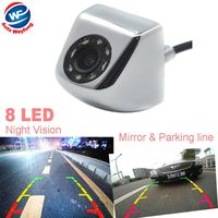 Auto Wayfeng WF 2017 New Classic CCD HD Car Rear View for Parking System Camera Wide Angle Waterproof 8 LED Night Vision Parking Reversing Assistance, Chrome Color