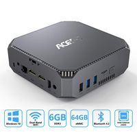ACEPC AK2 Mini PC Intel Celeron J3455,Windows 10 Micro Computer, 6GB DDR3/64GB eMMC,4K HD Graphics,Gigabit Ethernet,Dual Band Wi-Fi