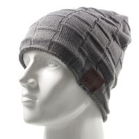 Wireless Music Hat, Knit Winter Warm Beanie w/ Built-in Compatible with Bluetooth Stereo Headphone, Microphone for Hands-Free Calling - Dark Gray