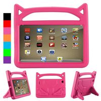 Fire HD 8 Tablet 2018 Case for Kids -SHREBORN Shock Proof Light Weight Cover Kids Case with Stand for All New Amazon Kindle Fire HD 8 Tablet(Compatible with 8th/7th Generation, 2018/2017 Release)-Pink