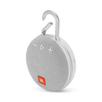 JBL Clip 3 Portable Bluetooth Waterproof Speaker - White (Renewed)