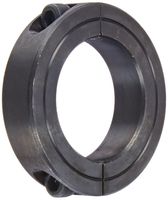 Climax Part 2C-150, Mild Steel, Black Oxide Plating, Clamping Collar, 1 1/2 inch bore, 2 3/8 inch OD, 9/16 inch Width, 1/4-28 x 3/4" Clamp Screw