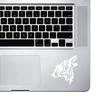 StickAny Palm Series Wolf Howl Sticker for MacBook Pro, Chromebook, and Laptops (White)