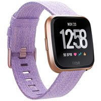 EZCO Bands Compatible with Fitbit Versa/Versa 2 / Versa Lite, Woven Fabric Breathable Watch Strap Quick Release Replacement Wristband Accessories Compatible Versa Smart Watch Women Man