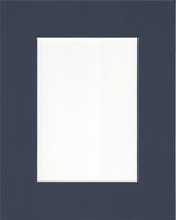 Pack of 2 24x36 Navy Blue Picture Mats with White Core, for 20x30 Pictures