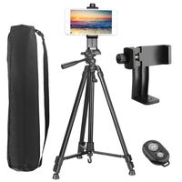 Phone Tripod, PEYOU Upgraded 62" Aluminum Camera Tripod + 360° Rotation Smartphone Holder Mount + Bluetooth Remote Compatible for iPhone Xs Max XR X 8 7 6 6S Plus,for Galaxy Note 9 8 S10 S9 S8 Plus