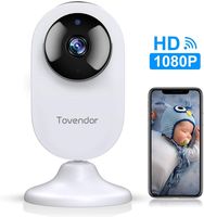 Tovendor Mini Smart Home Camera, 1080P WiFi Security Camera Wide Angle Nanny Baby Pet Monitor with Two Way Audio, Cloud Storage, Night Vision, Motion Detection
