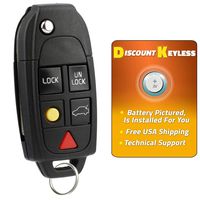 Discount Keyless Keyless Entry Remote Uncut Car Key Fob Compatible with Volvo LQNP2T-APU