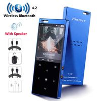 MP3 Player with Bluetooth4.2, CCHKFEI 16GB Portable MP3 Player with Speaker Touch Button/1.8TFT Screen Metal Body HiFi Music Player with FM Radio, Voice Recorder, Supports up to 128GB SD Card