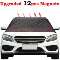 Kribin Magnetic Windshield Snow Cover with 12 PCS Powerful Magnets - Upgraded Windshield Snow Ice Cover - Extra Large for Most Car SUV Truck