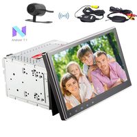 10.1 Inch Android 7.1 Quad Car DVD Player in Dash GPS Navigation Radio Stereo Bluetooth Head Unit Support WiFi USB/SD FM AM Radio with HD 1024600 Resolution + Wireless Backup Camera