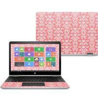 Mightyskins Skin Compatible with Hp Pavilion X360 14" (2017) - Coral Damask | Protective, Durable, and Unique Vinyl Decal Wrap Cover | Easy to Apply, Remove, and Change Styles | Made in The USA