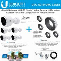 Ubiquiti UVC-G3 5-Pack Video Camera 1080p + UVC-G3-LED 5-Pack IR Range Extender