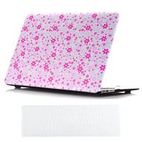 Macbook Pro 13.3 Inch with Retina Display Case and Keyboard Cover,Sunway Ultra Thin Beautiful Floral Hard Case Cover for Macbook Pro 13.3 Inch with Retina Display(A1502/A1425) - Little Red Flowers